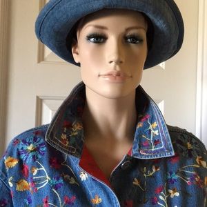 Chico’s size 3 embroidered denim jacket